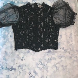 Black lace top